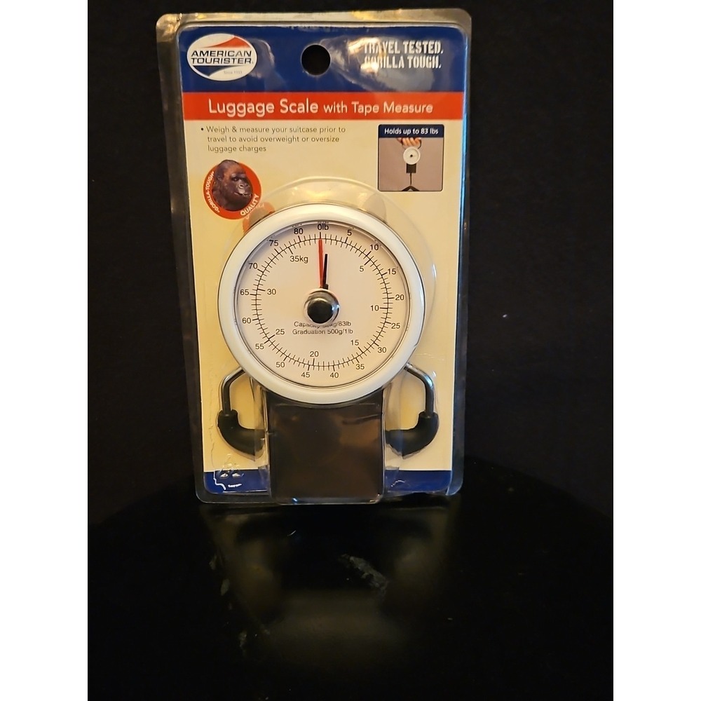 American Tourister Travel Luggage Scale with Tape Measure and Hook  NIB